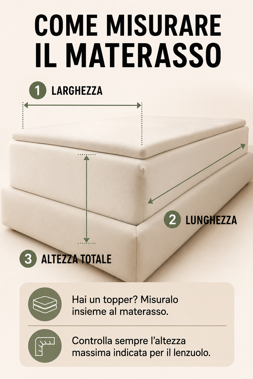 Come misurare il materasso per scegliere il lenzuolo sotto con angoli giusto