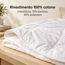 Rivestimento in cotone e imbottitura bamboo e poliestere