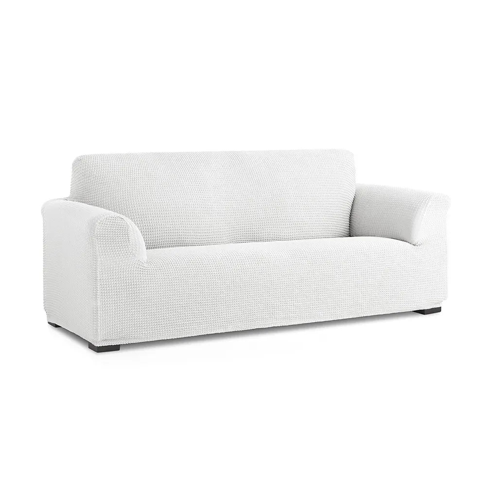 Copridivano in Cotone Nido D'ape Elasticizzato Stretch Milos C0 Bianco | ArredoCasa Online tutto il tessile per la tua casa.