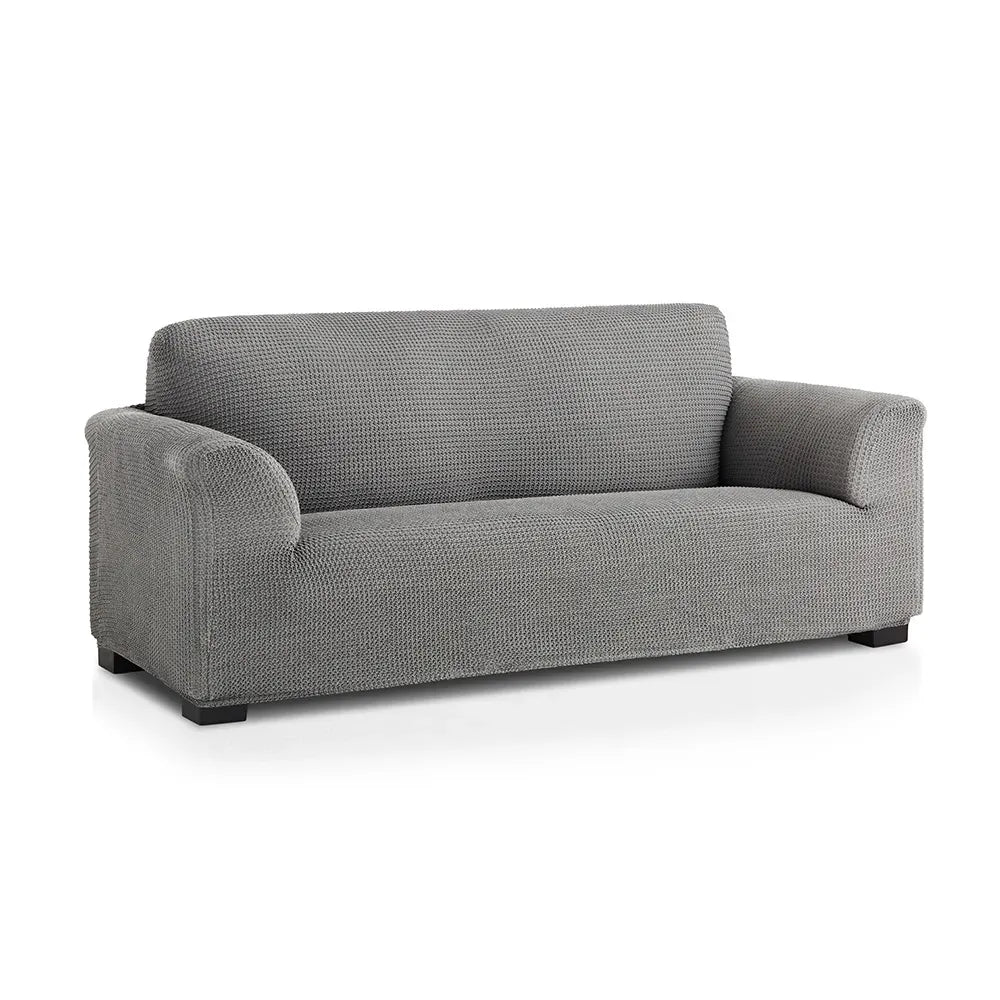 Copridivano in Cotone Nido D'ape Elasticizzato Stretch Milos C10 Grigione | ArredoCasa Online tutto il tessile per la tua casa.