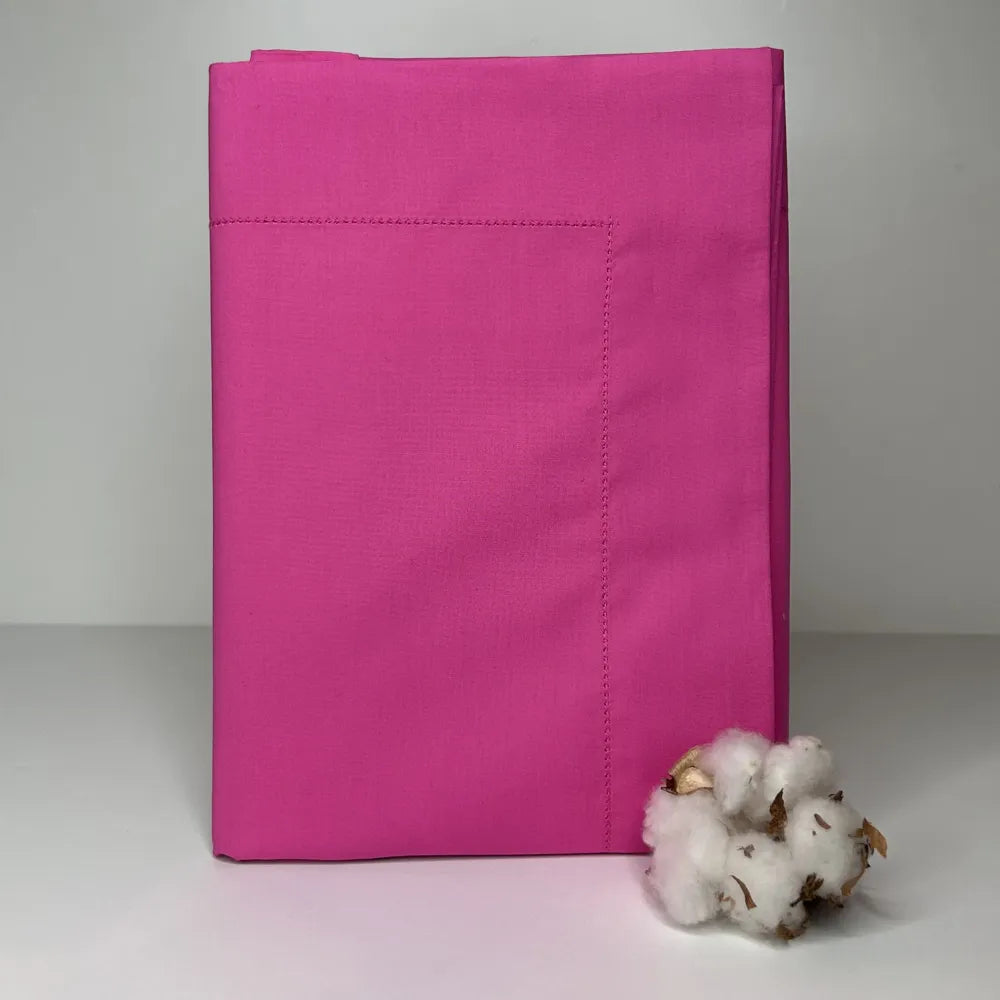 Coppia di Federe in Percalle Bossi 11 Fuxia | ArredoCasa Online tutto il tessile per la tua casa.