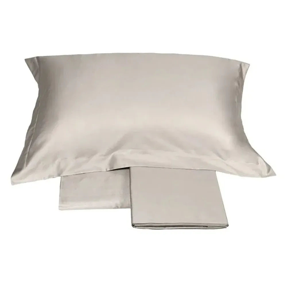 Completo Letto Matrimoniale in Raso Sensoriale Lussuoso 300 fili 125 Grigio | ArredoCasa Online tutto il tessile per la tua casa.