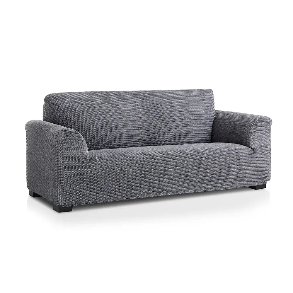 Copridivano in Cotone Nido D'ape Elasticizzato Stretch Milos C17 Antracite | ArredoCasa Online tutto il tessile per la tua casa.