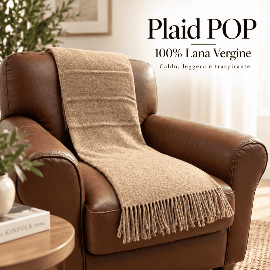 Plaid POP in Lana Vergine Made in Italy