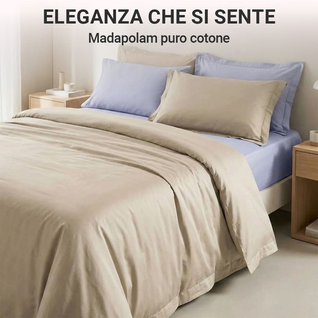Parure Copripiumino Paint in Madapolam 100% Cotone