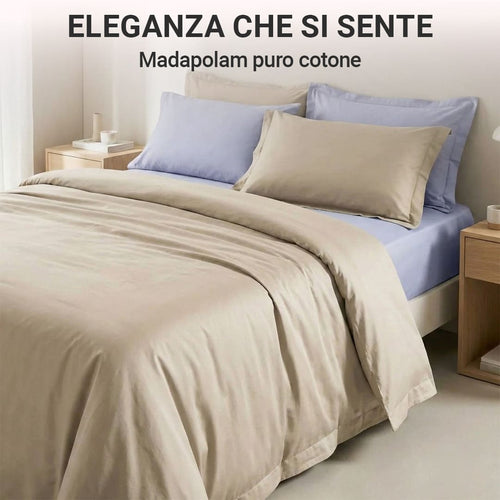 Parure Copripiumino Paint in Madapolam 100% Cotone