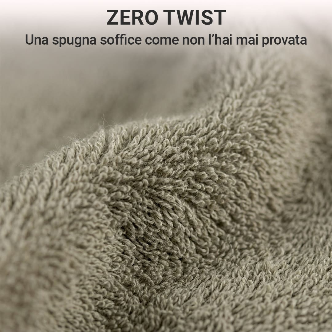 Coppia di Asciugamani in Spugna Zero Twist