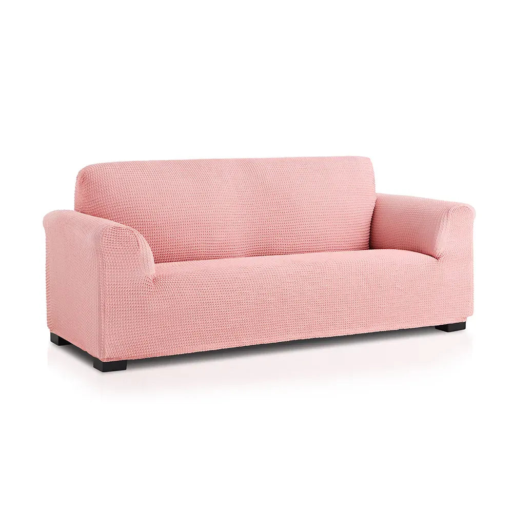 Copridivano in Cotone Nido D'ape Elasticizzato Stretch Milos C22 Rosa | ArredoCasa Online tutto il tessile per la tua casa.