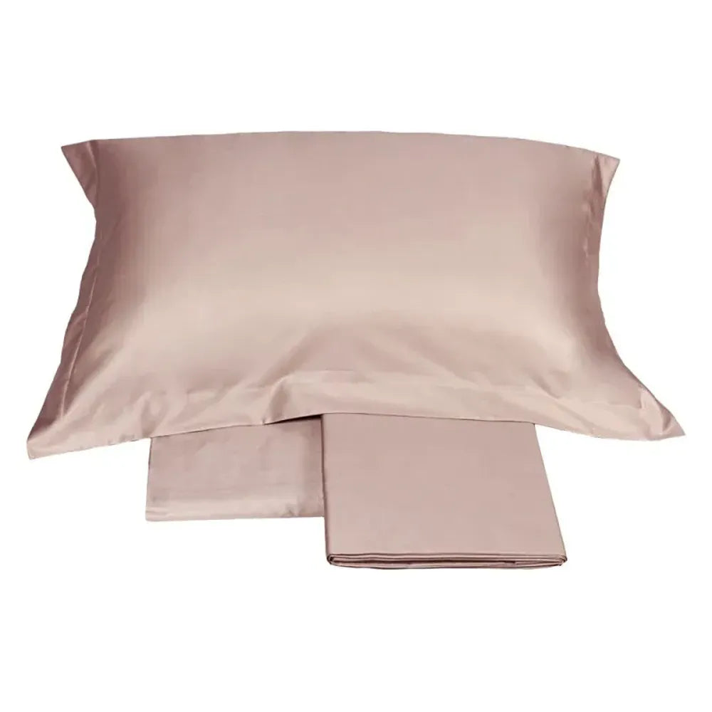 Completo Letto Matrimoniale in Raso Sensoriale Lussuoso 300 fili 240 Rosa Boho | ArredoCasa Online tutto il tessile per la tua casa.