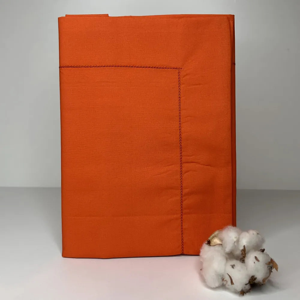 Coppia di Federe in Percalle Bossi 254 Arancio | ArredoCasa Online tutto il tessile per la tua casa.