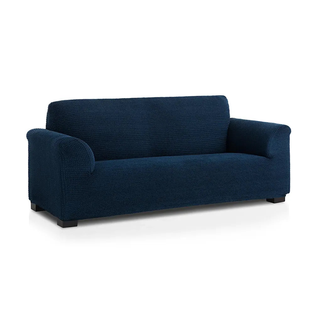 Copridivano in Cotone Nido D'ape Elasticizzato Stretch Milos C25 Navy | ArredoCasa Online tutto il tessile per la tua casa.