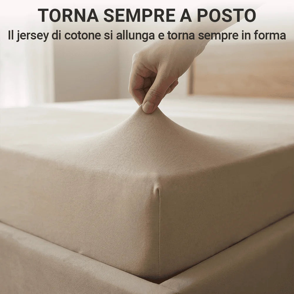 Lenzuolo in Jersey Anti-Pieghe Elasticizzato | Altezza fino a 30cm