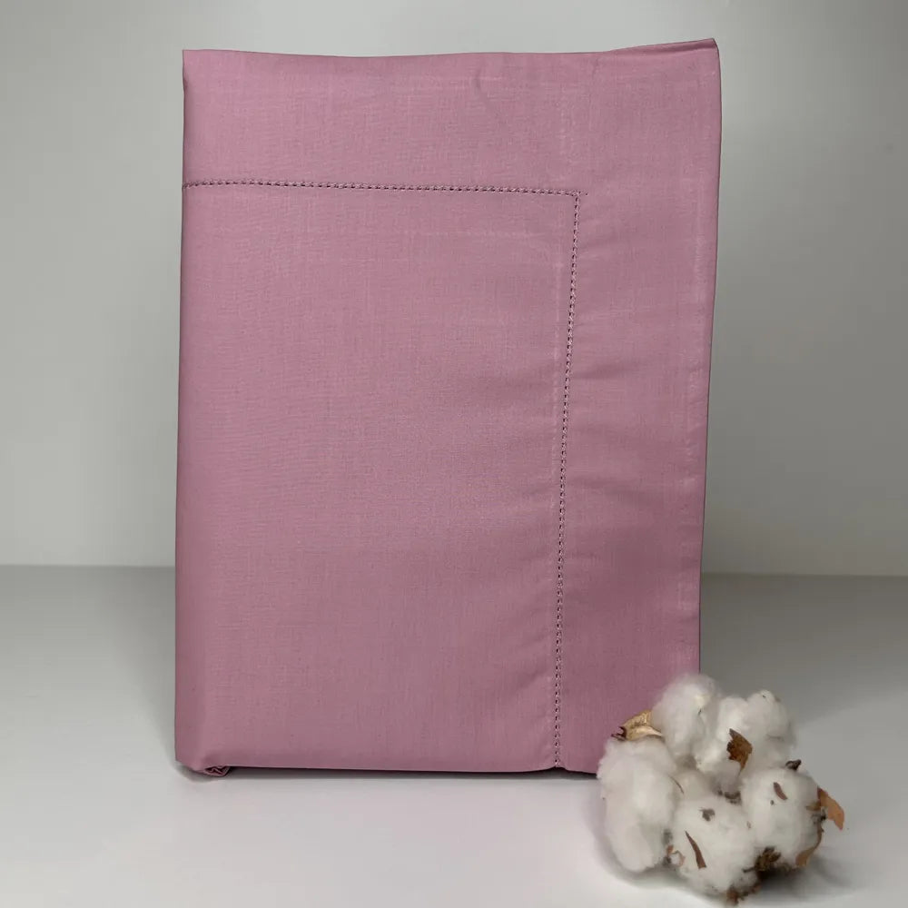 Coppia di Federe in Percalle Bossi 275 Rosa | ArredoCasa Online tutto il tessile per la tua casa.