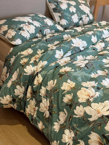 Parure Copripiumino Magnolia in Raso di Cotone 300 Fili