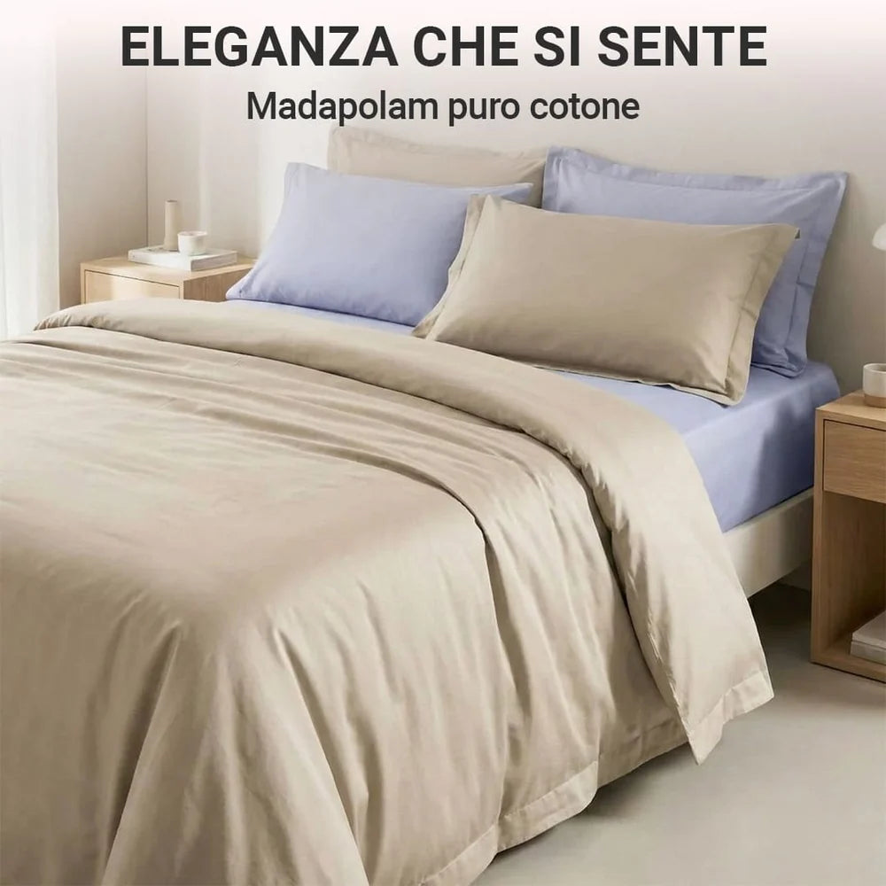 Parure Copripiumino Paint in Madapolam 100% Cotone