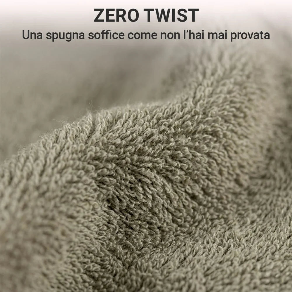 Coppia di Asciugamani in Spugna Zero Twist