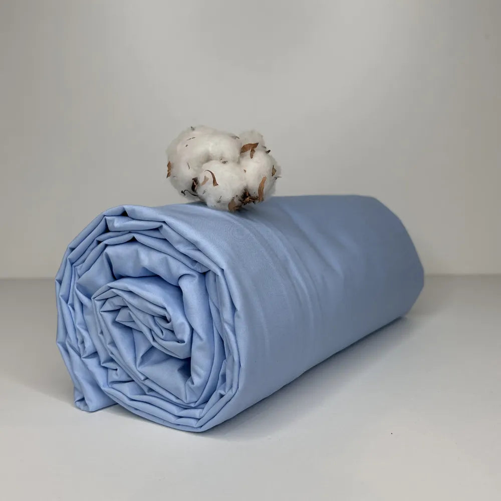 Sotto con Angoli in Percalle Bossi Cielo Matrimoniale | ArredoCasa Online tutto il tessile per la tua casa.