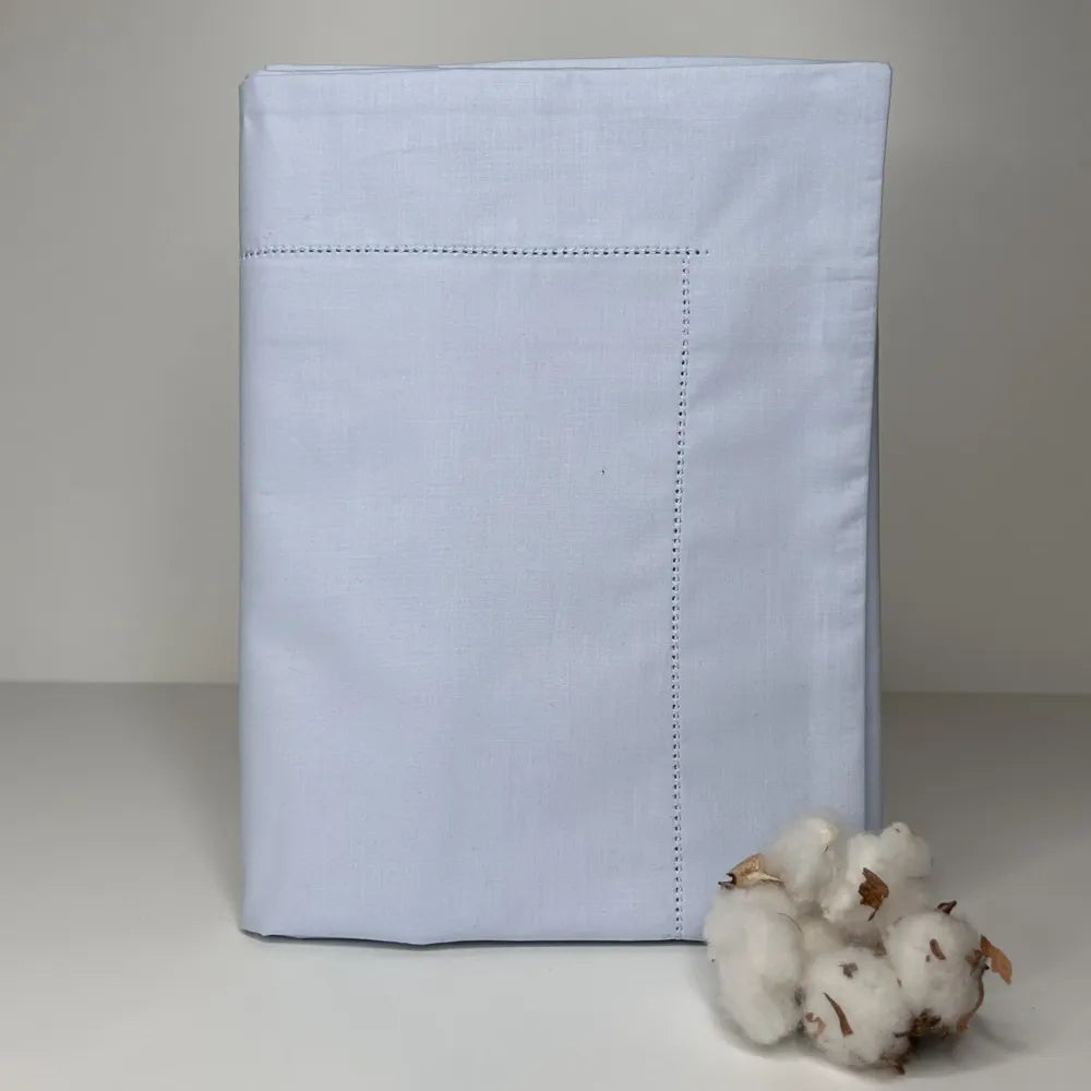 Coppia di Federe in Percalle Bossi Azzurro | ArredoCasa Online tutto il tessile per la tua casa.