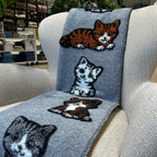 Plaid in Lana Cotta Made in Italy 170x180 – Caldo, Asciutto & Traspirante Miao Grigio | ArredoCasa Online tutto il tessile per la tua casa.