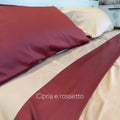 Lenzuola in Raso Federica Crema-Rossetto | ArredoCasa Online tutto il tessile per la tua casa.