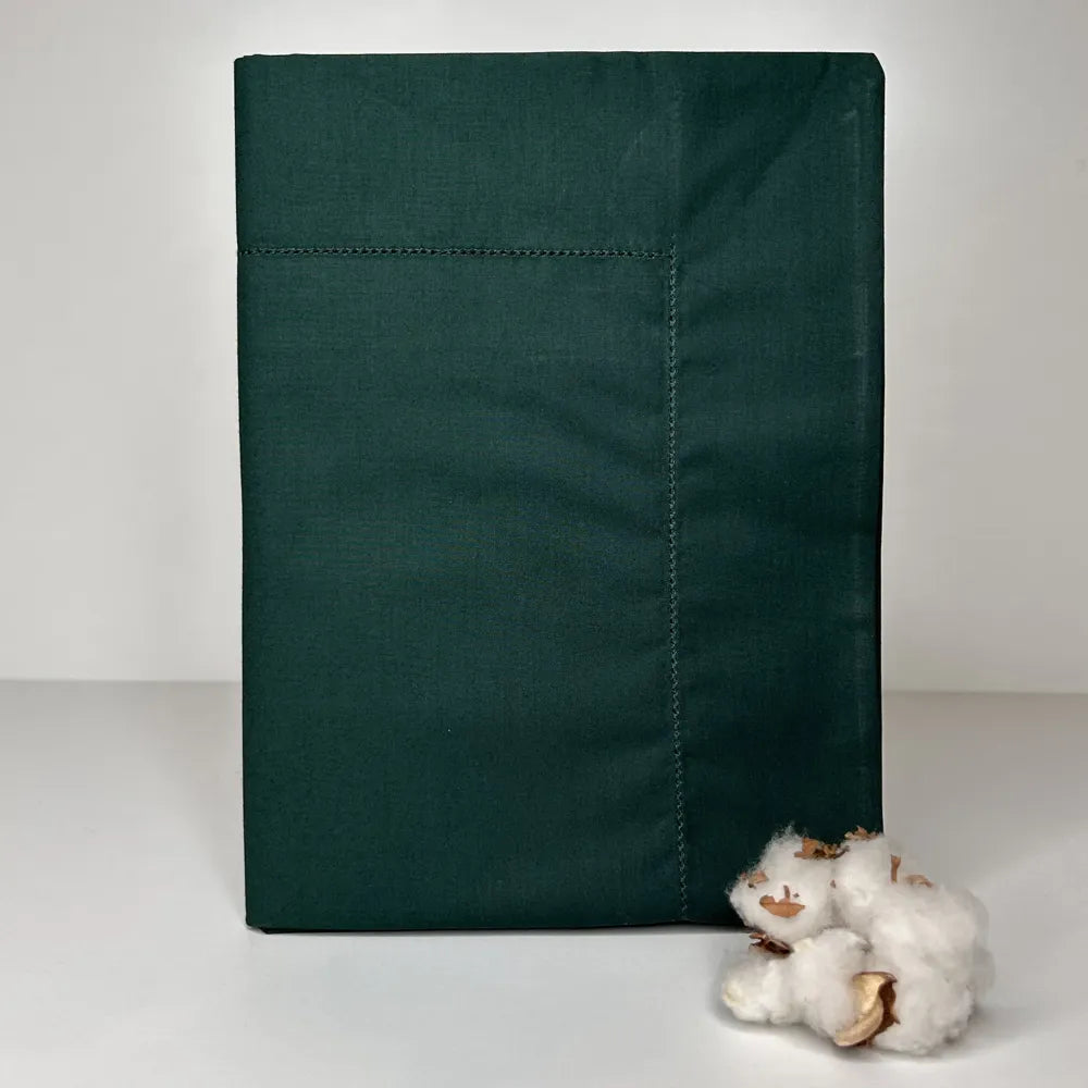 Coppia di Federe in Percalle Bossi 42 Verdone | ArredoCasa Online tutto il tessile per la tua casa.