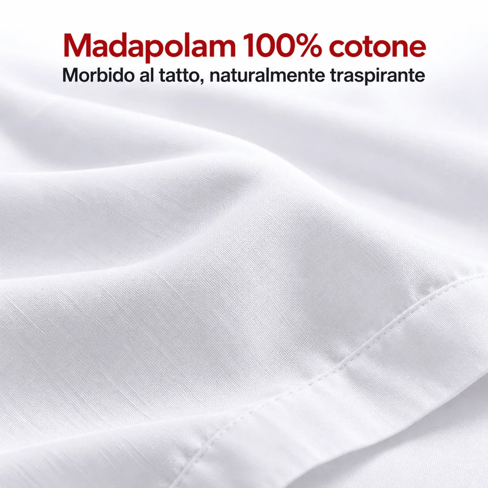 Coppia di Federe Madapolam Paint in Cotone – 50 × 80 cm