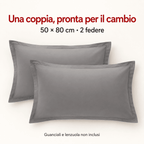 Coppia di Federe Madapolam Paint in Cotone – 50 × 80 cm