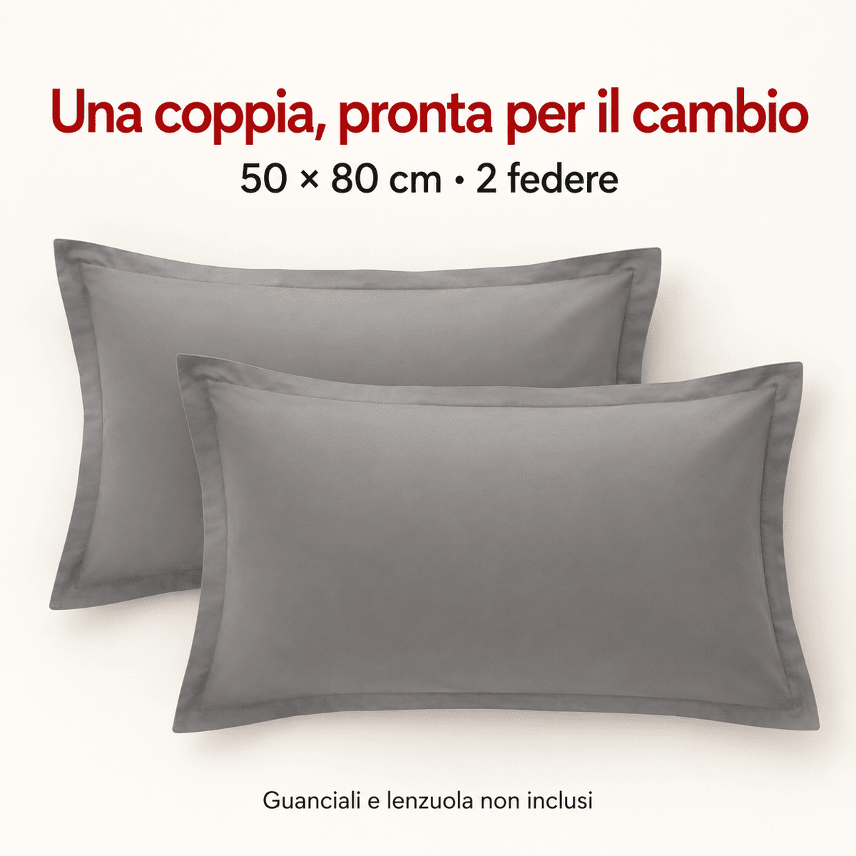 Coppia di Federe Madapolam Paint in Cotone – 50 × 80 cm