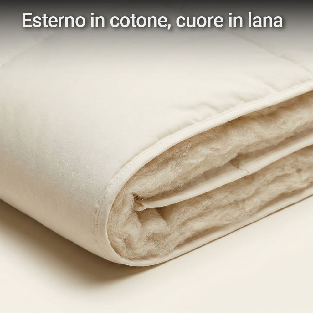 Piumino Letto in Lana Pura Antireumatico – Calore Naturale e Traspirante