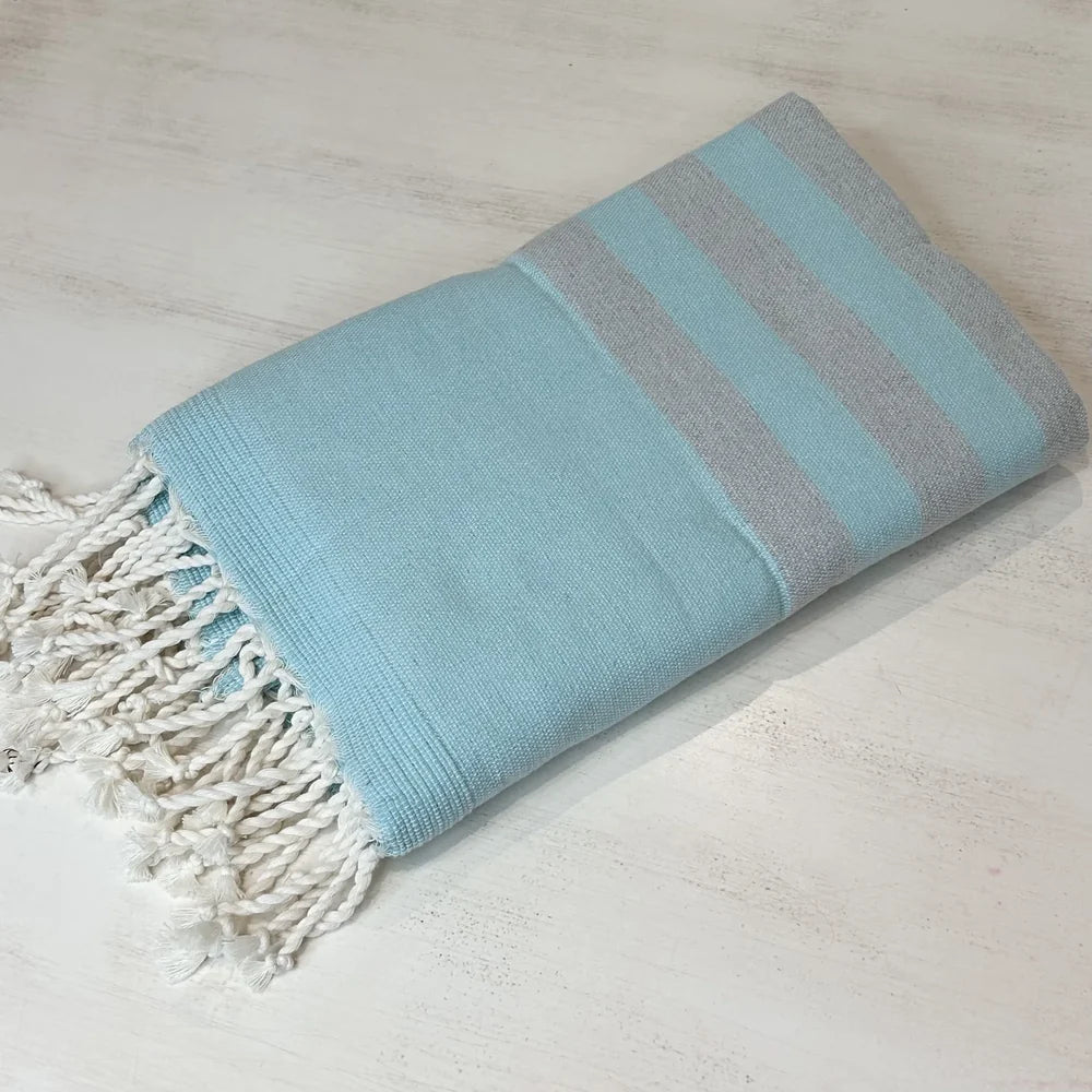 Telo Mare Microspugna Azzurro-grigio | ArredoCasa Online tutto il tessile per la tua casa.