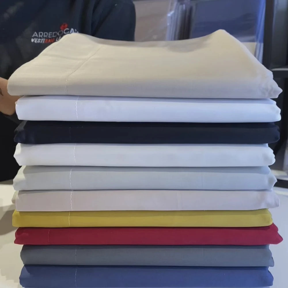 Completo Letto Matrimoniale in Raso Sensoriale Lussuoso 300 fili