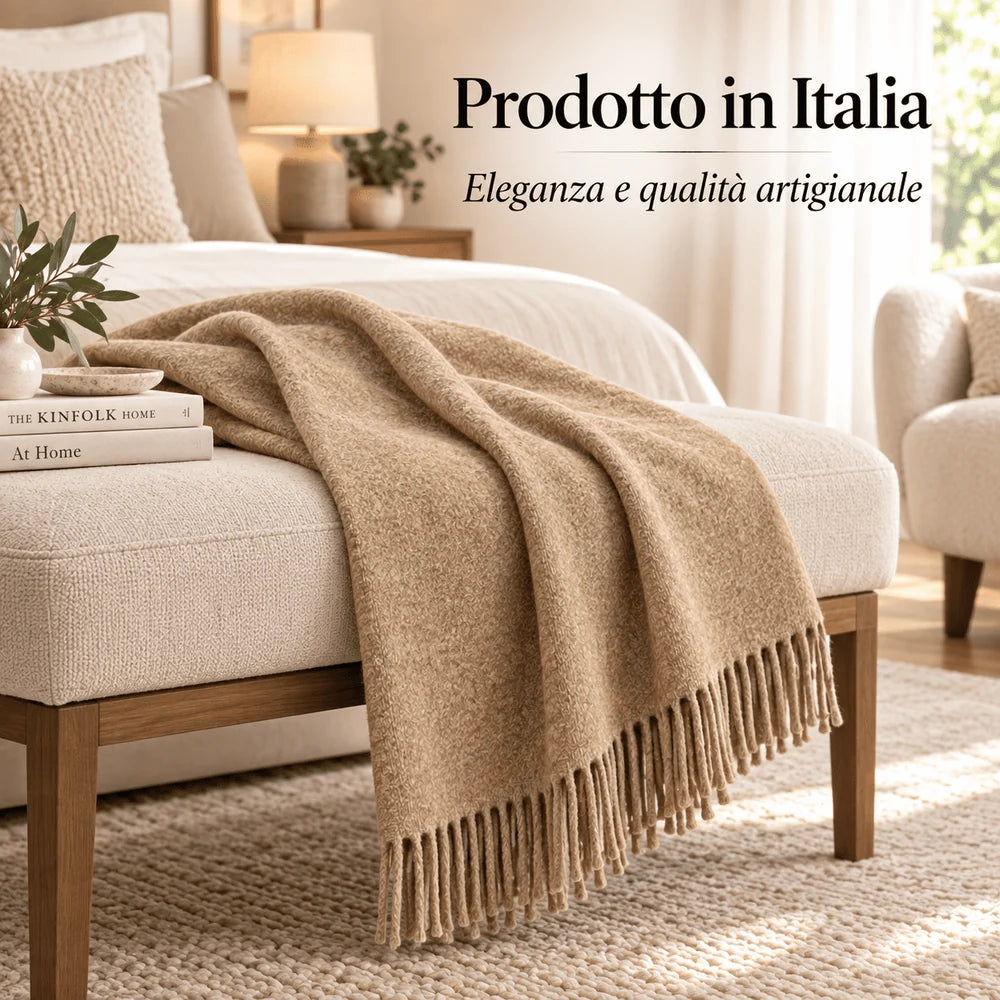 Plaid POP in Lana Vergine Made in Italy
