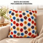Cuscino Arredo in lana cotta 50×50 cm con imbottitura