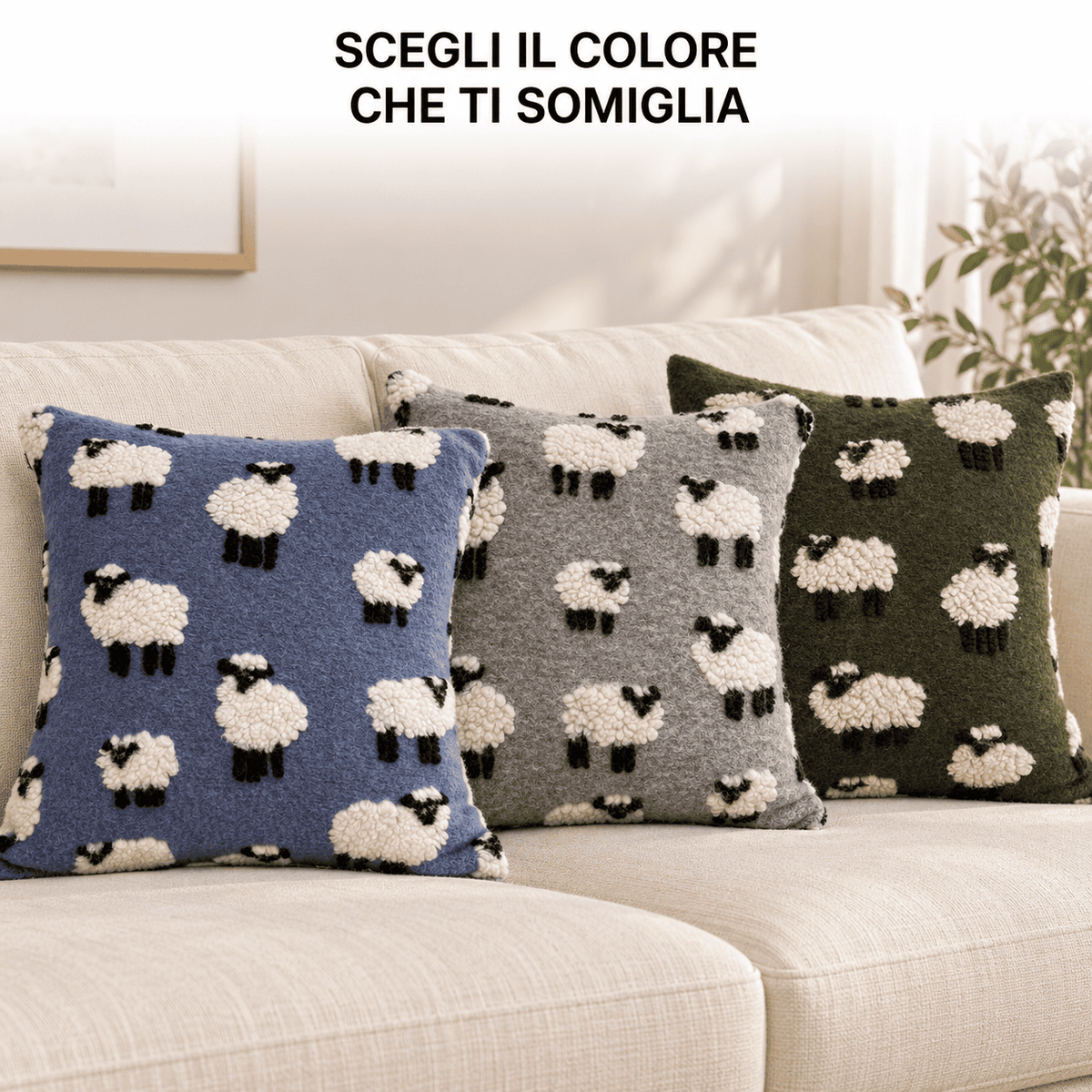 Cuscino Arredo in lana cotta 50×50 cm con imbottitura