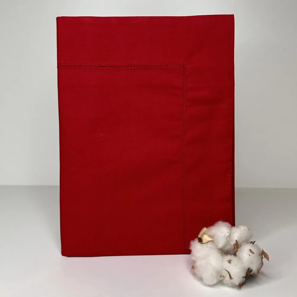 Coppia di Federe in Percalle Bossi 09 Bordeaux | ArredoCasa Online tutto il tessile per la tua casa.