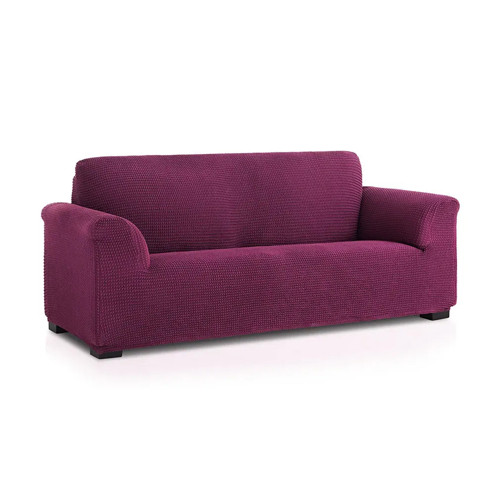 Copridivano in Cotone Nido D'ape Elasticizzato Stretch Milos C09 Porpora | ArredoCasa Online tutto il tessile per la tua casa.