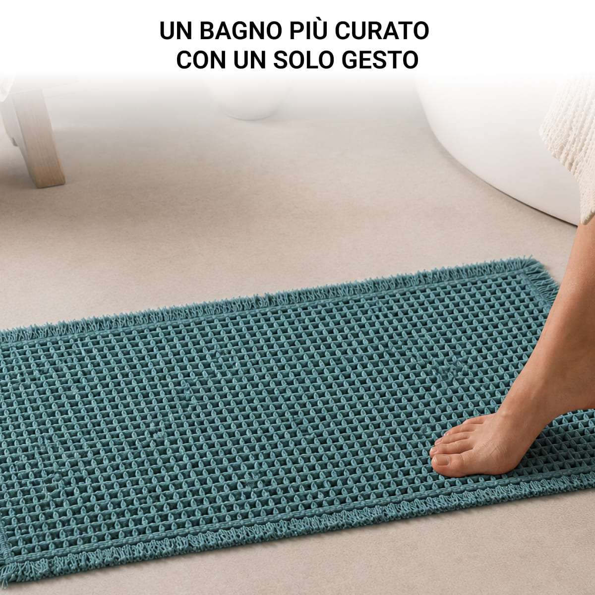 Tappeto Bagno Alma Waffle Antiscivolo