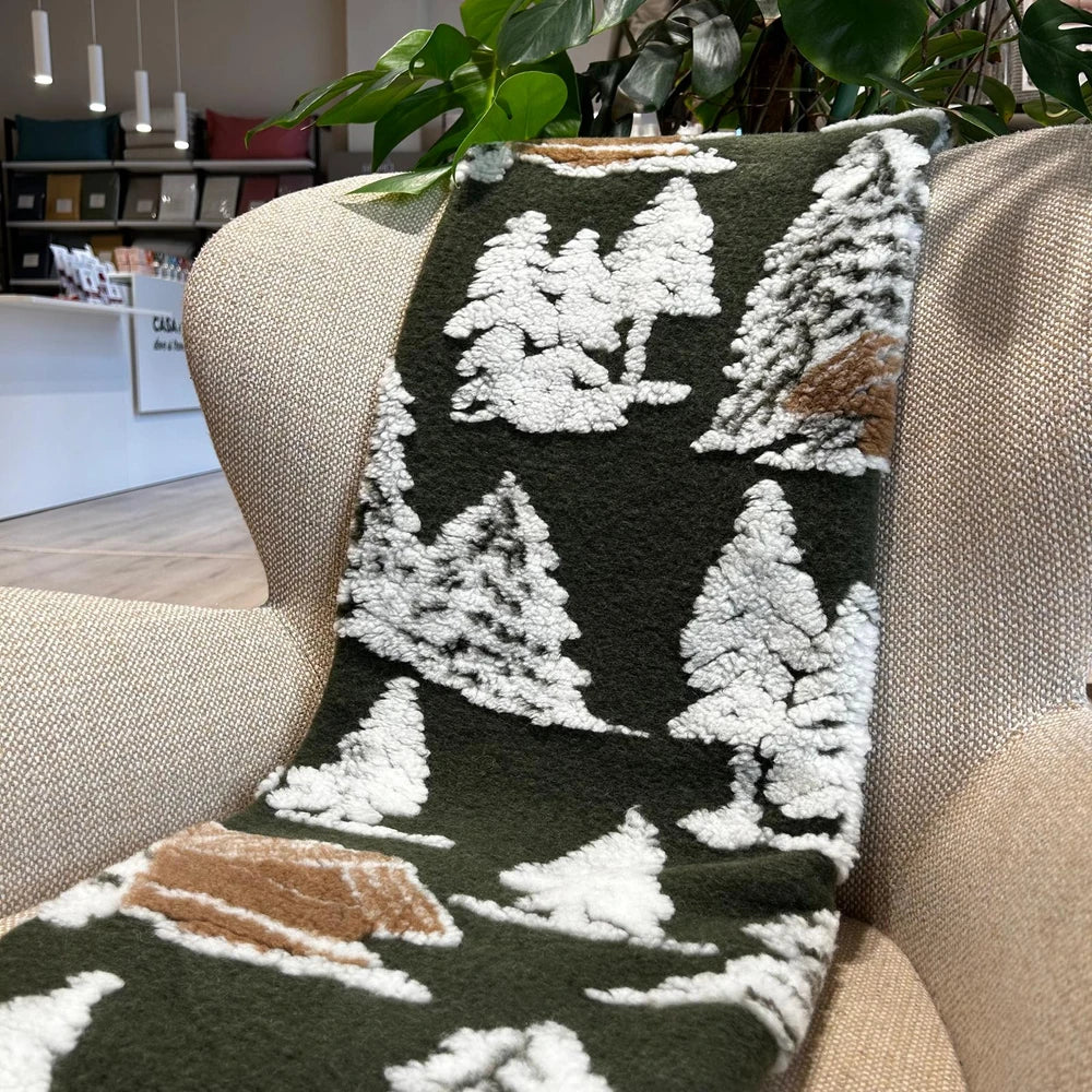 Plaid in Lana Cotta Made in Italy 170x180 – Caldo, Asciutto & Traspirante Baita Verde | ArredoCasa Online tutto il tessile per la tua casa.
