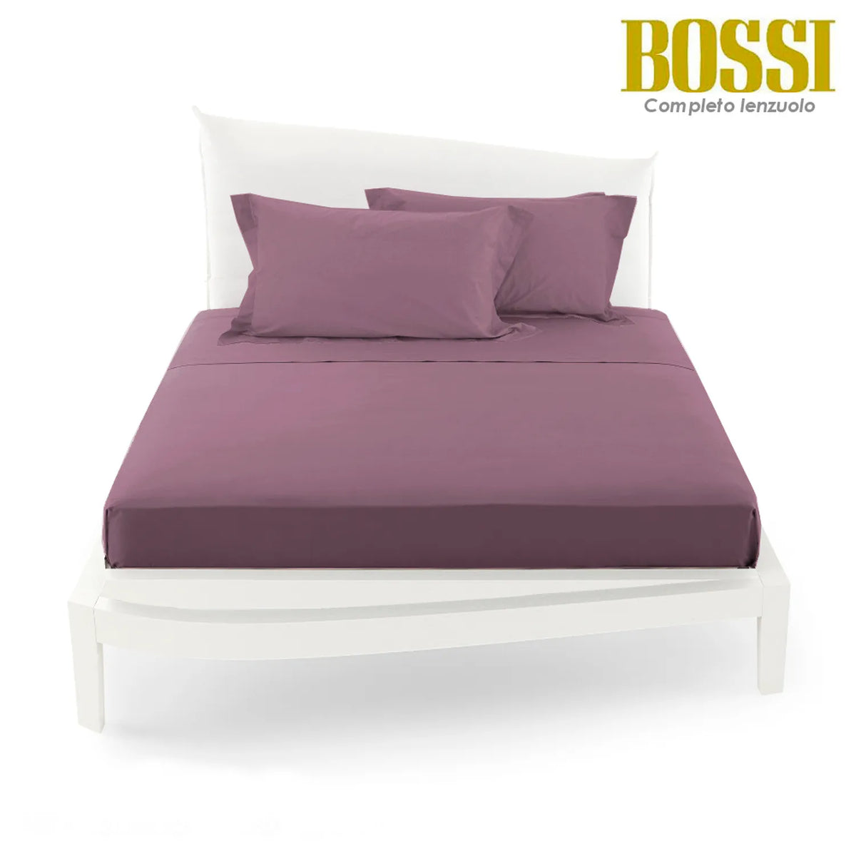 Lenzuolo piano in Percalle Bossi Melanzana Matrimoniale | ArredoCasa Online tutto il tessile per la tua casa.