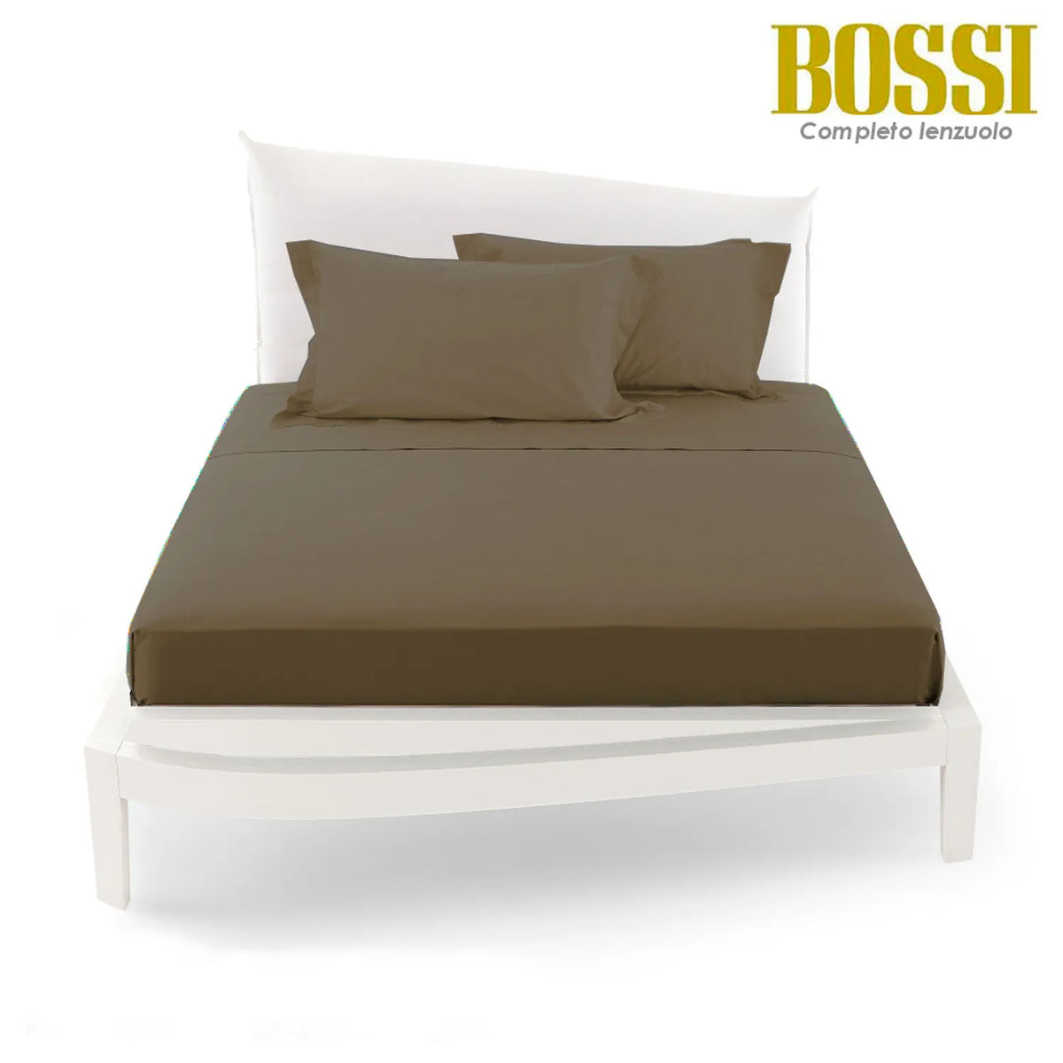Lenzuolo piano in Percalle Bossi Cioccolato Matrimoniale | ArredoCasa Online tutto il tessile per la tua casa.