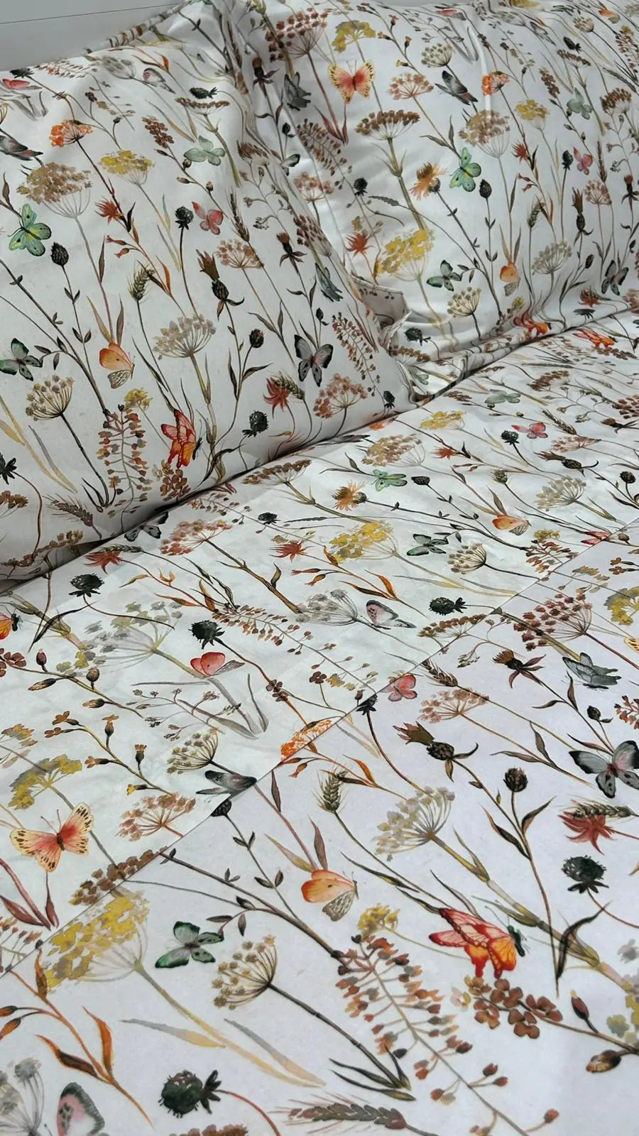 Lenzuola Floreali in Raso di Cotone