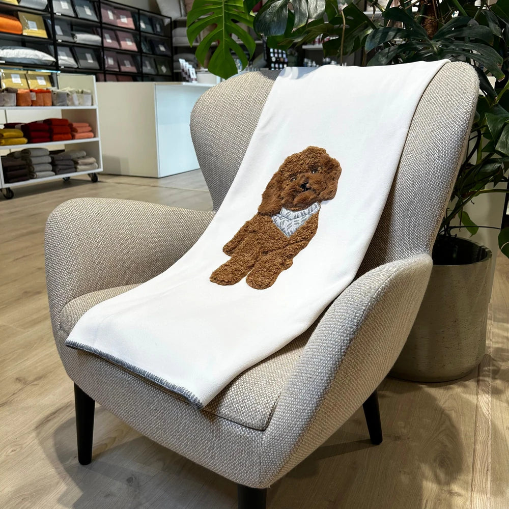 Plaid Allegro e Coccoloso Barboncino Bianco | ArredoCasa Online tutto il tessile per la tua casa.