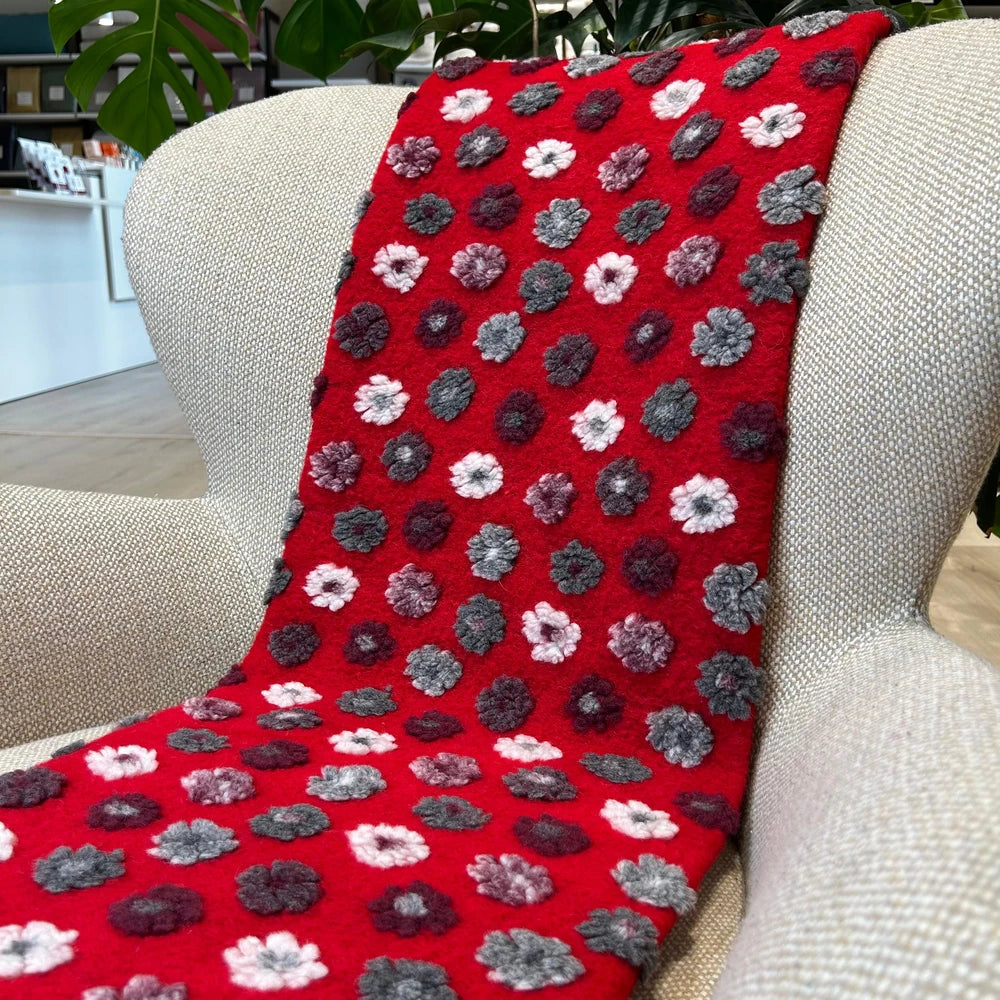 Plaid in Lana Cotta Made in Italy 170x180 – Caldo, Asciutto & Traspirante Margherite Rosso | ArredoCasa Online tutto il tessile per la tua casa.