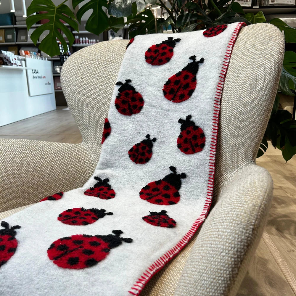 Plaid in Lana Cotta Made in Italy 170x180 – Caldo, Asciutto & Traspirante Coccinelle Bianco | ArredoCasa Online tutto il tessile per la tua casa.
