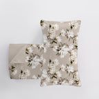 Parure Copripiumino Magnolia in Raso di Cotone 300 Fili