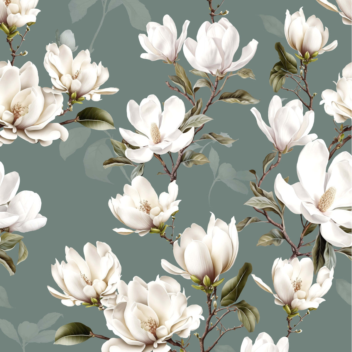 Parure Copripiumino Magnolia in Raso di Cotone 300 Fili