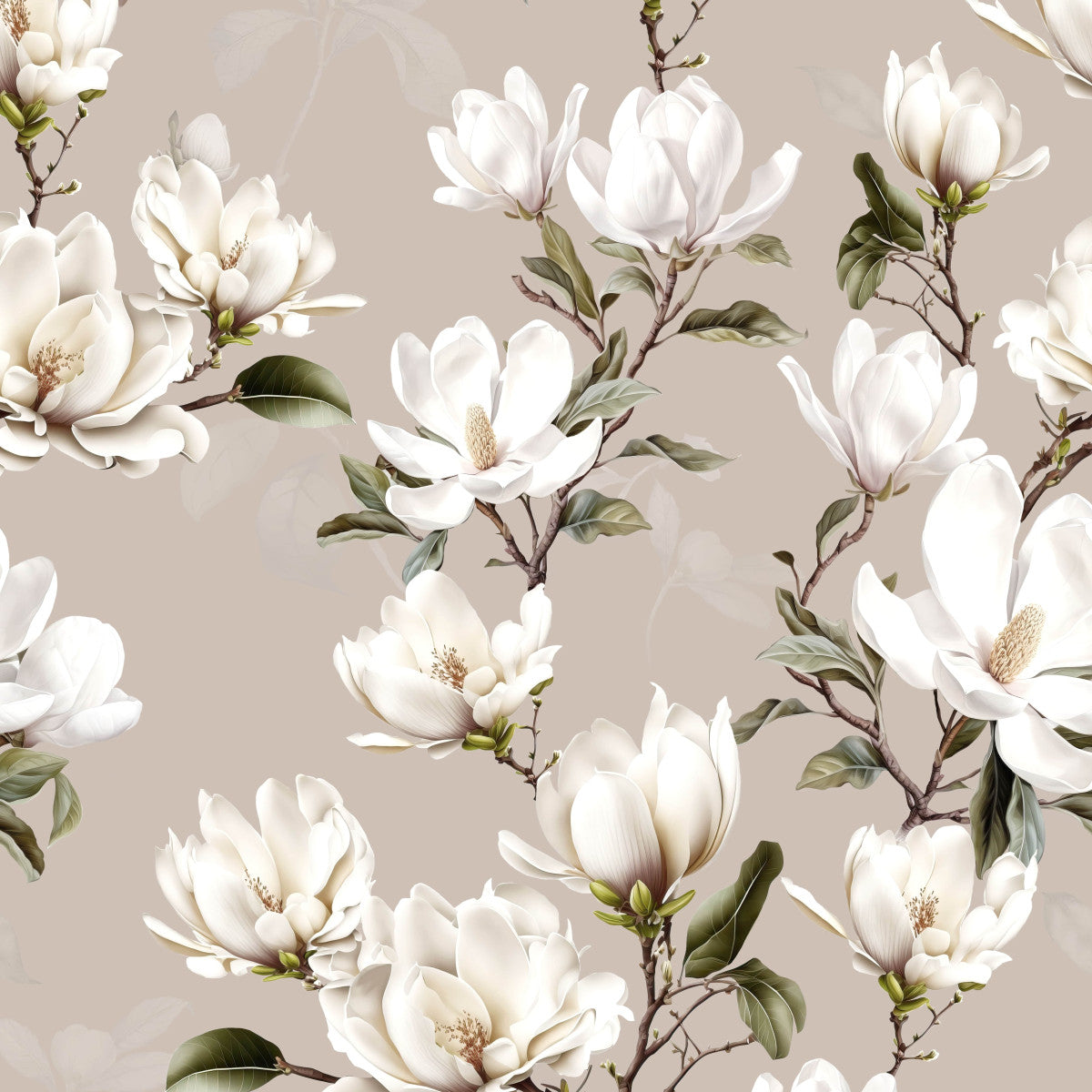 Parure Copripiumino Magnolia in Raso di Cotone 300 Fili