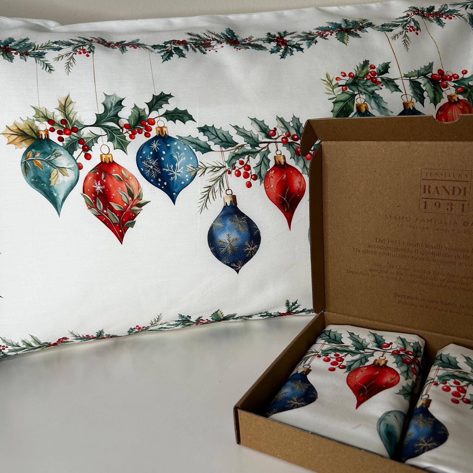 Coppia di Federe Magia del Natale | 2 Federe 50x80 cm 100% Made in Italy