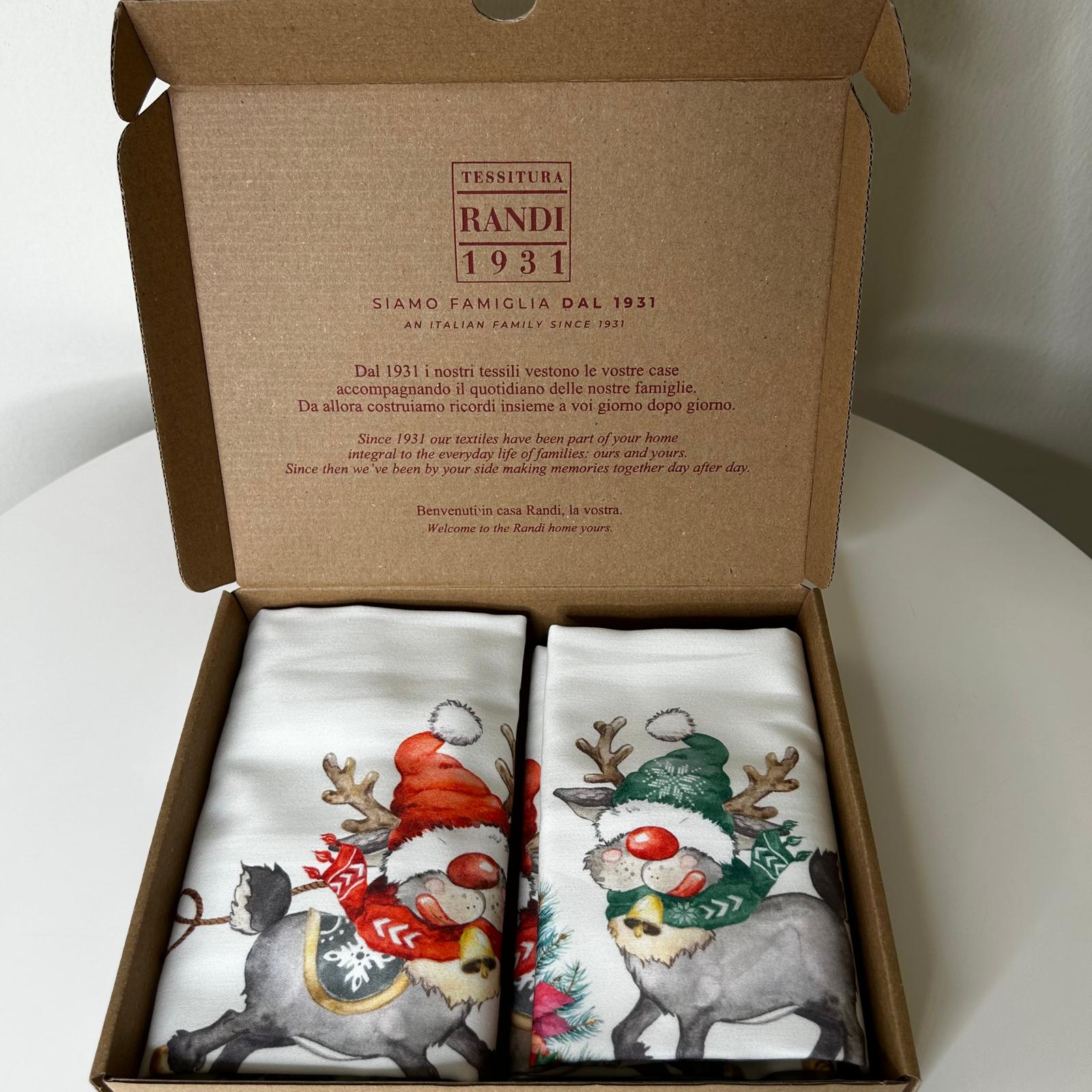 Coppia di Federe Magia del Natale | 2 Federe 50x80 cm 100% Made in Italy