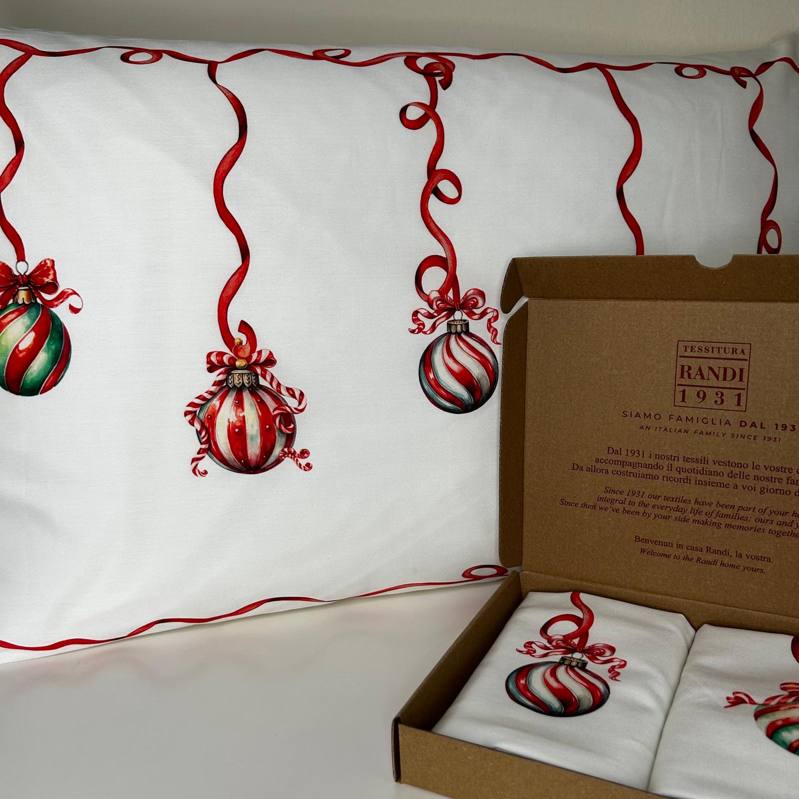 Coppia di Federe Magia del Natale | 2 Federe 50x80 cm 100% Made in Italy